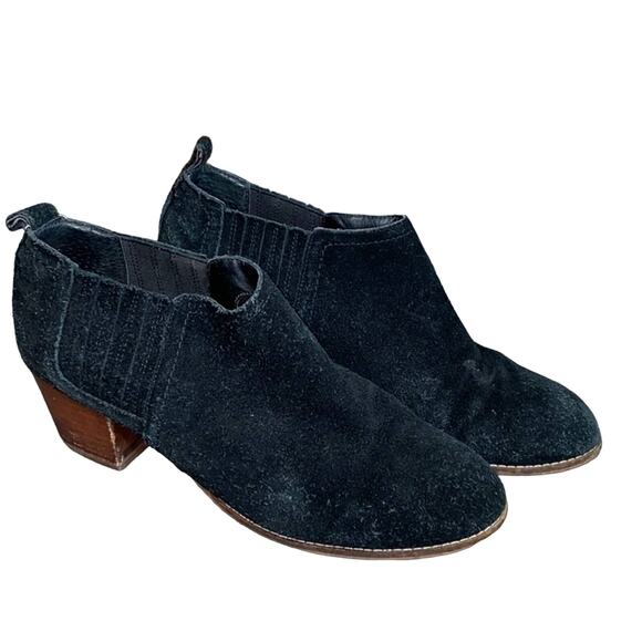 Dolce Vita Black Suede Ankle Booties 9M - Picture 1 of 7